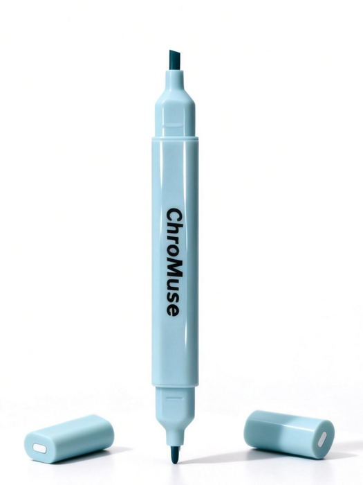 ChroMuse Smart Brush Alcohol Markers-Professional Soft Tip Blending Markers with Free App