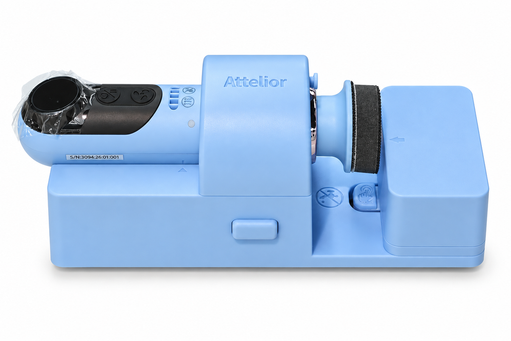 Attelior 4-in-1 Mini Power Sander & Polisher, Rechargeable Cordless Craft Sander with 2 x 2000mAh Batteries, LCD Screen, 3 Adjustable Speeds and Suction Base for Resin, Wood, Glass and Metal
