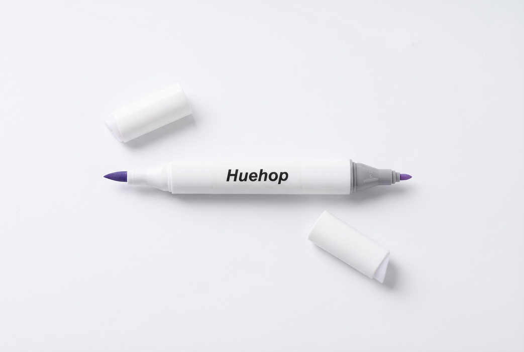 Huehop Fusion Artist Markers |Professional Alcohol-Based Set with Smart Color Planning App
