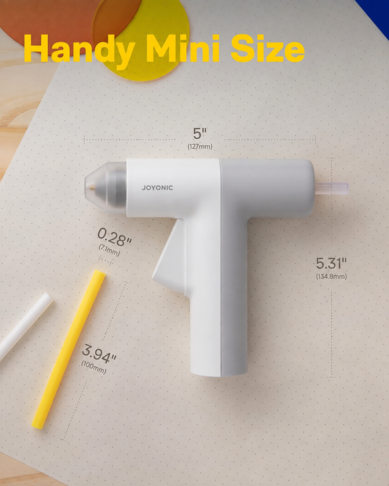 Joyonic Cordless Hot Glue Gun, Rechargeable Hot Melt Glue Gun with 3-5 Min Fast Preheating, Anti-Drip Precision Nozzle, High Temp Glue Gun for DIY Crafts, Home Repairs, Art, Decoration & School Projects