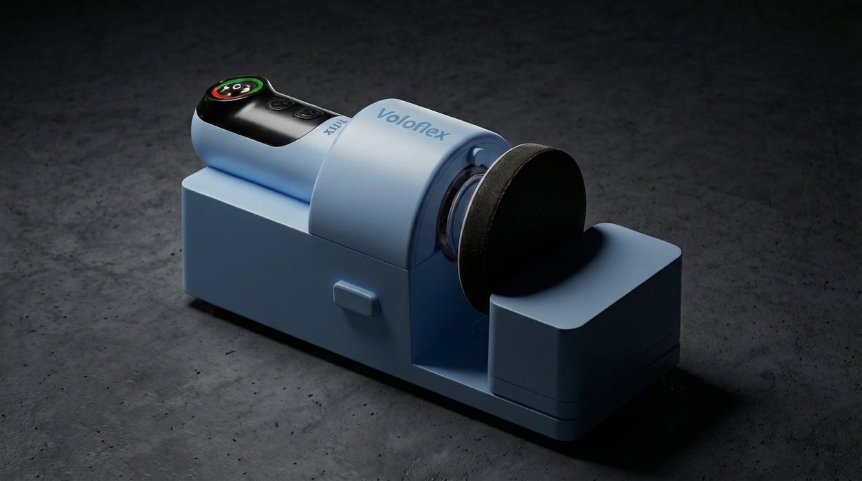 Voloflex Cordless Orbital Sander & Polisher Kit by LET'S RESIN, 4-in-1 Crafting Tool with Dual 2000mAh Batteries, 3-Speed Control, LCD Display - Ideal for Resin, Wood, Metal, and Glass Projects