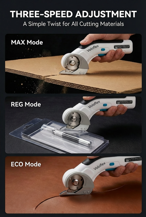 Voloflex Cordless Electric Scissors, 4V 320 RPM Power Rotary Cutter, Rechargeable Multi-Cutter Tool with Safety Lock for Cardboard, Carpet, Fabric, Leather, and DIY Crafting