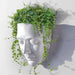 6.6 inch resin face wall planter pot with drainage