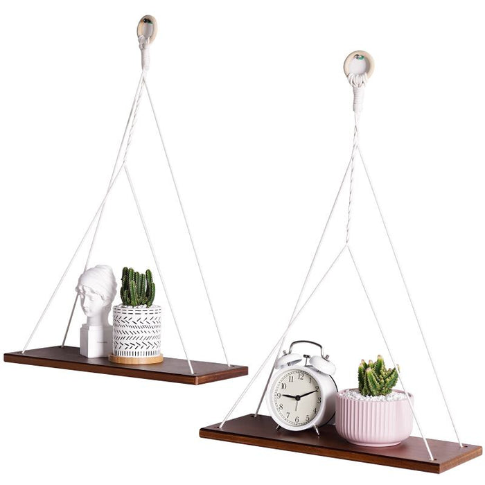 2pcs Wooden Plant Hangers Indoor Plant Wall Hangers Wall Hooks for Hanging